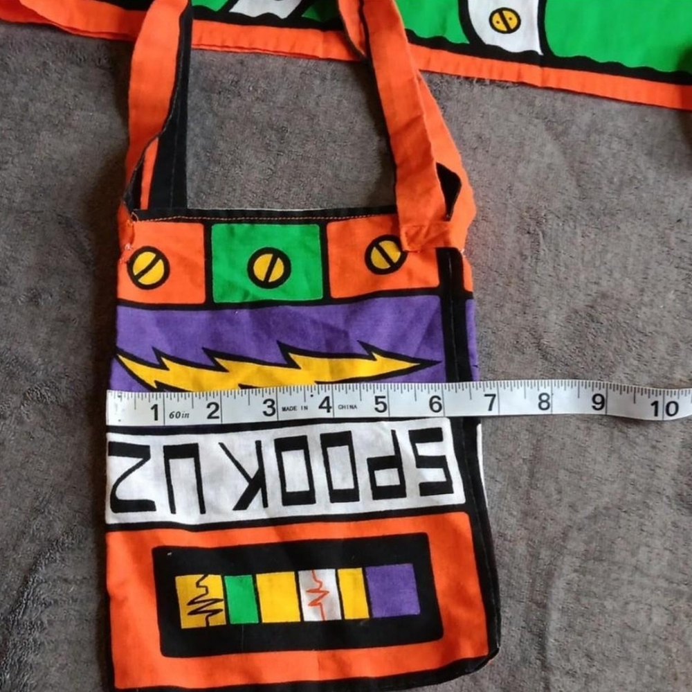 Cute 70s 80s Vintage Orange Robot Kids Halloween Costume With Treat Sack Spookuz - Picture 6 of 9